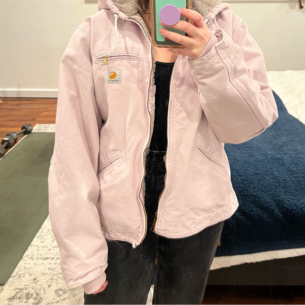 Vintage Soft Pink Carhartt Jacket - Sherpa Lined